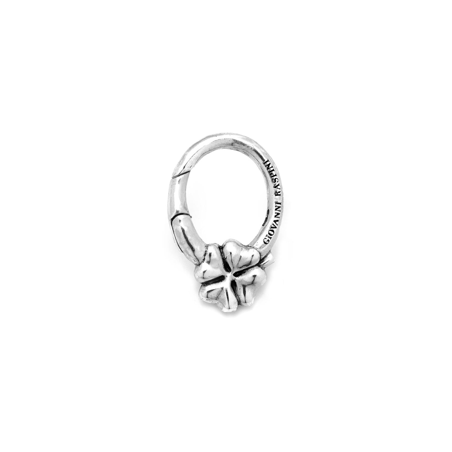 Giovanni Raspini Silver Four-Leaf Clover Key Ring - Robert Anthony Jewellers, Edinburgh