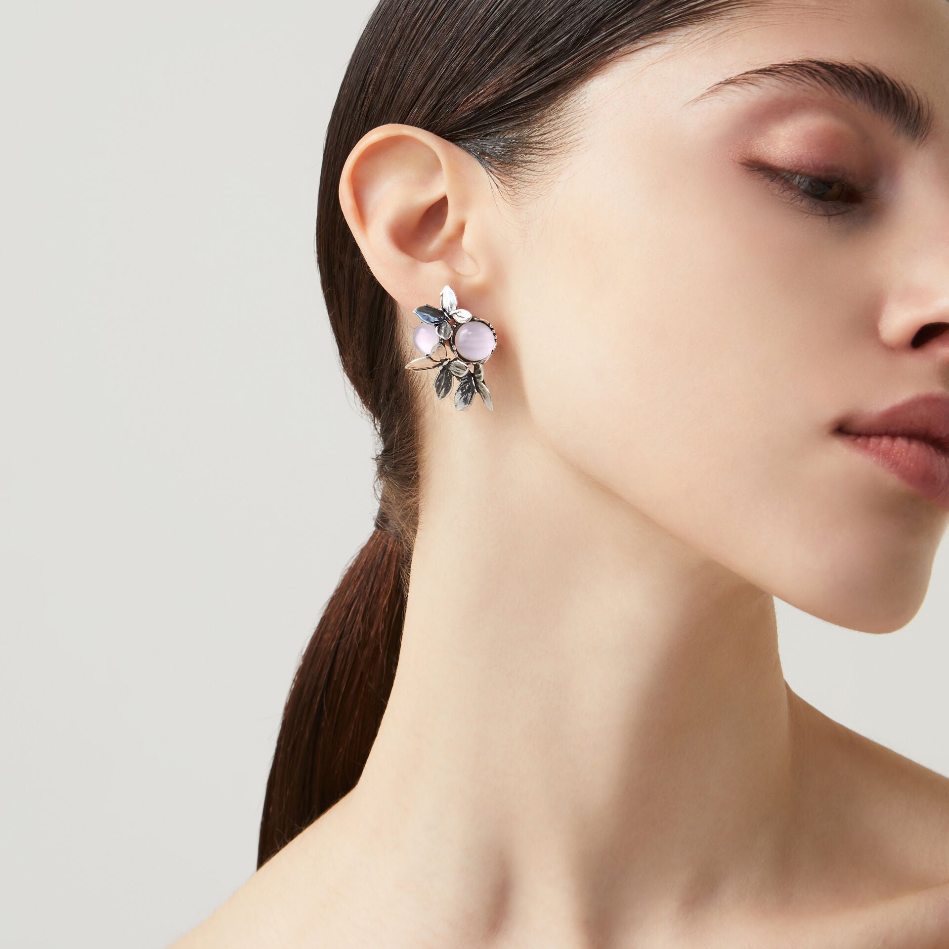 Giovanni Raspini Silver Pink Butterfly Earrings - Robert Anthony Jewellers, Edinburgh