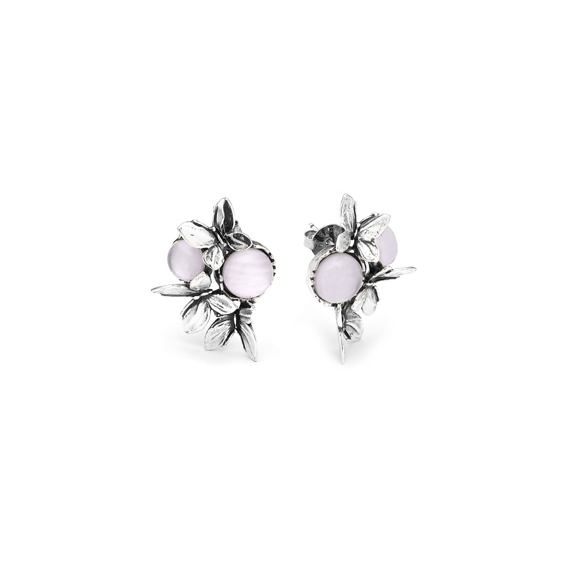 Giovanni Raspini Silver Pink Butterfly Earrings - Robert Anthony Jewellers, Edinburgh