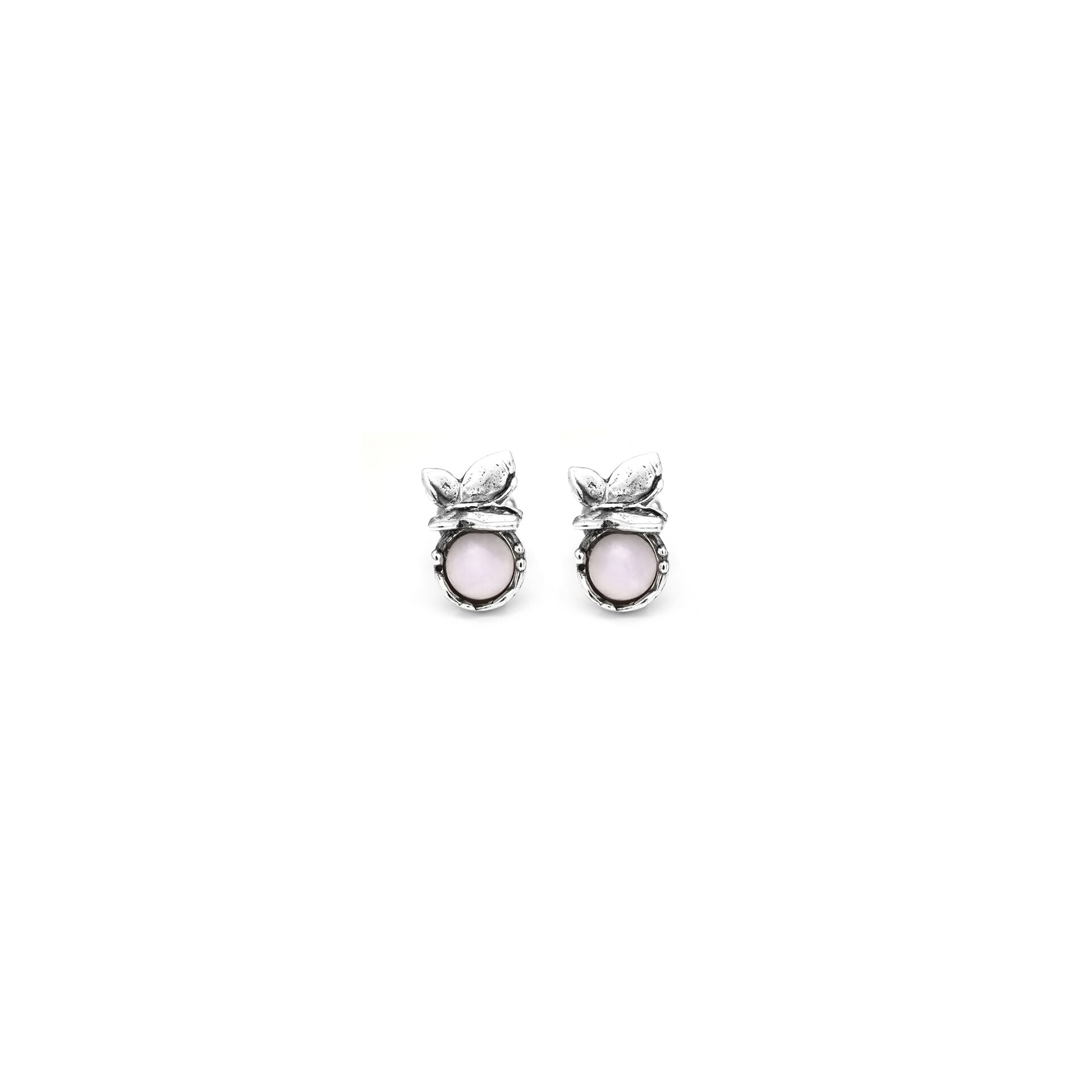 Giovanni Raspini Silver Pink Butterfly Small Earrings - Robert Anthony Jewellers, Edinburgh