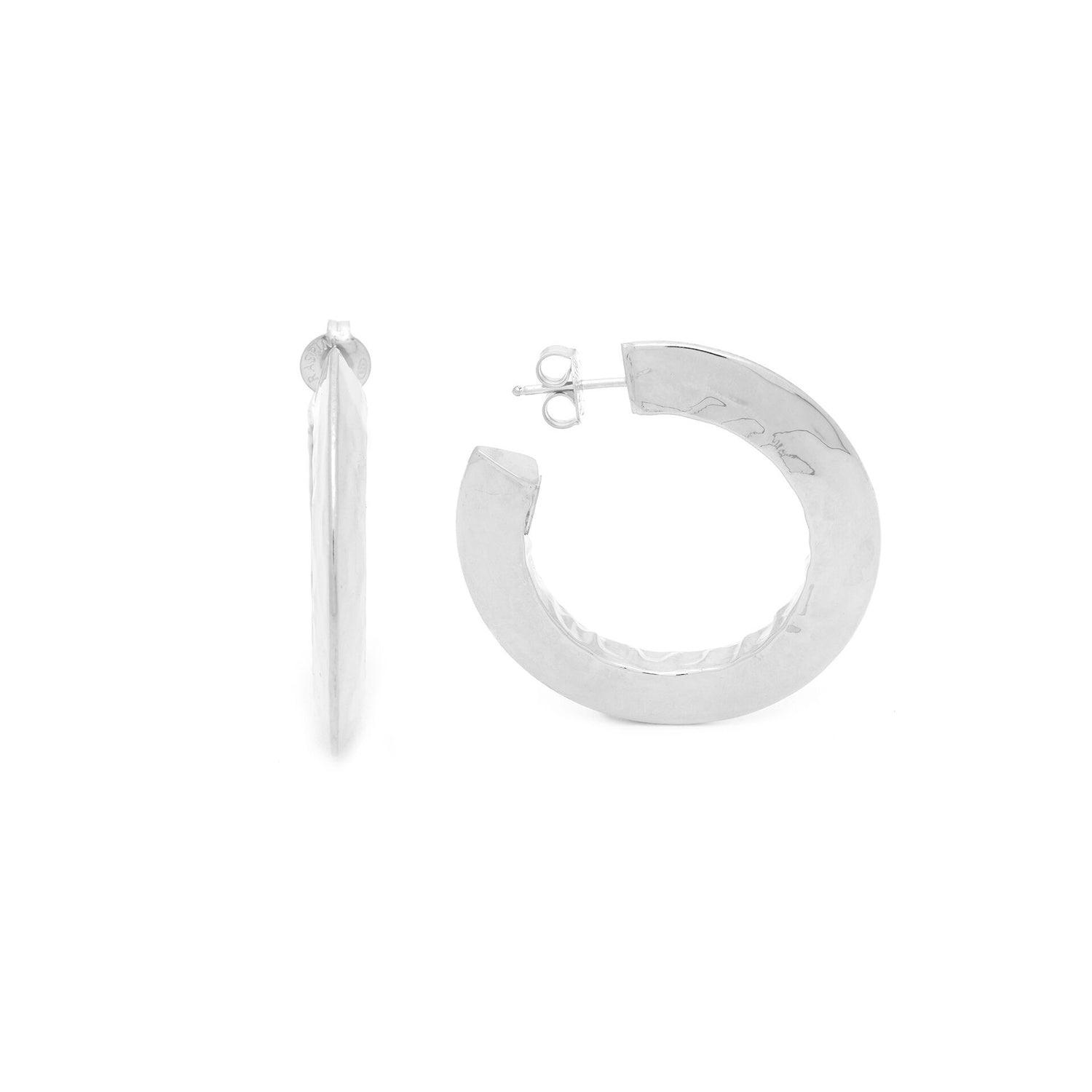 Giovanni Raspini Silver Blade Big Earrings - Robert Anthony Jewellers, Edinburgh