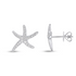 18ct White Gold Diamond Starfish Stud Earrings (13mm) - Robert Anthony Jewellers, Edinburgh
