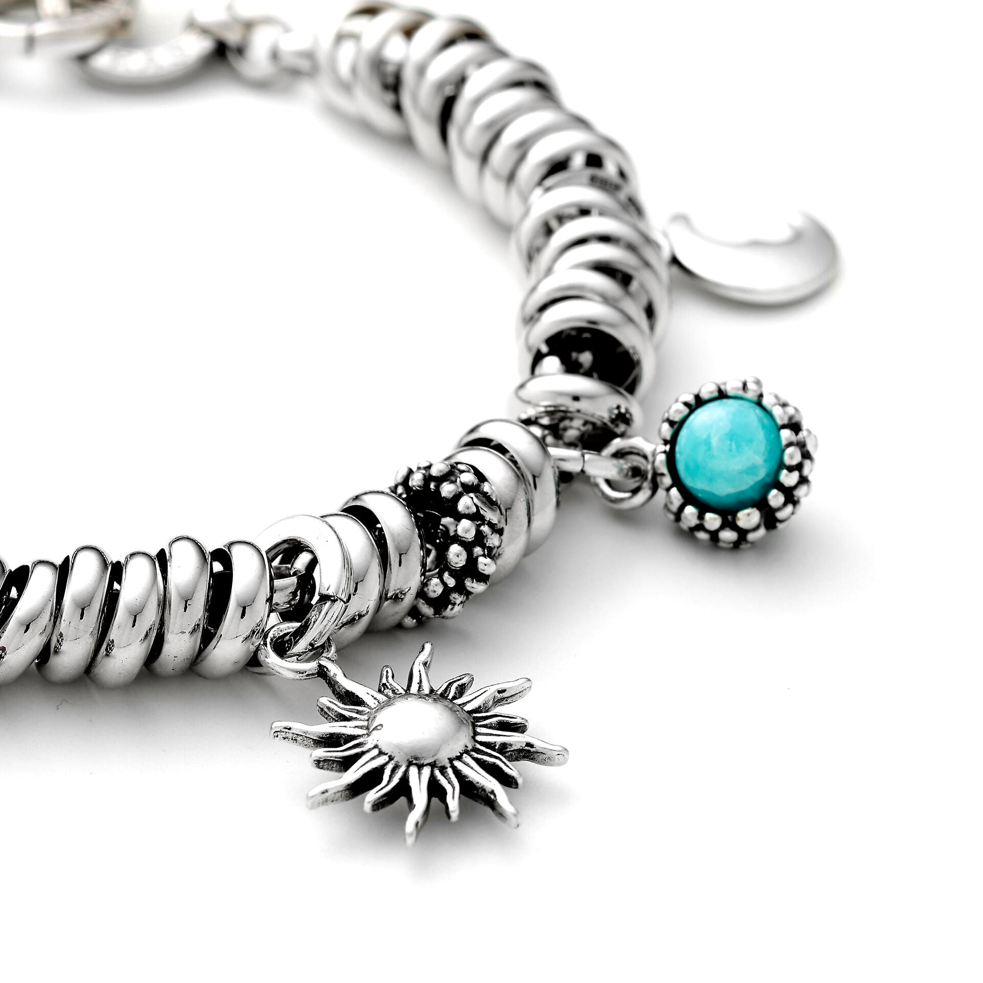Giovanni Raspini Silver Amazonite Perlage Charm - Robert Anthony Jewellers, Edinburgh