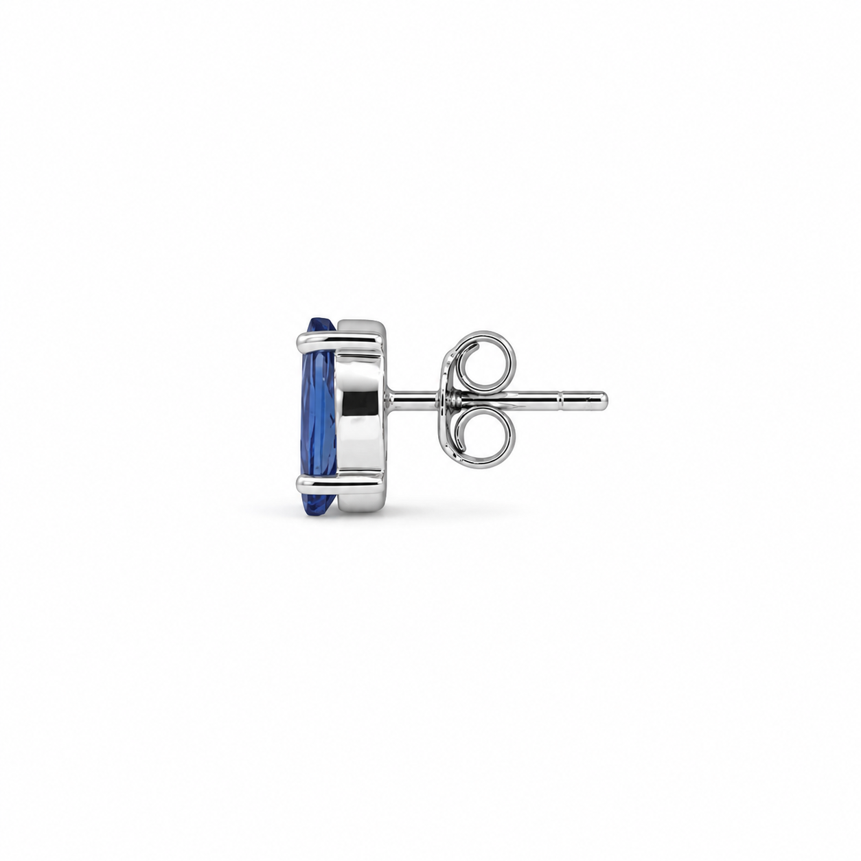 9ct White Gold Tanzanite Marquise Stud Earrings