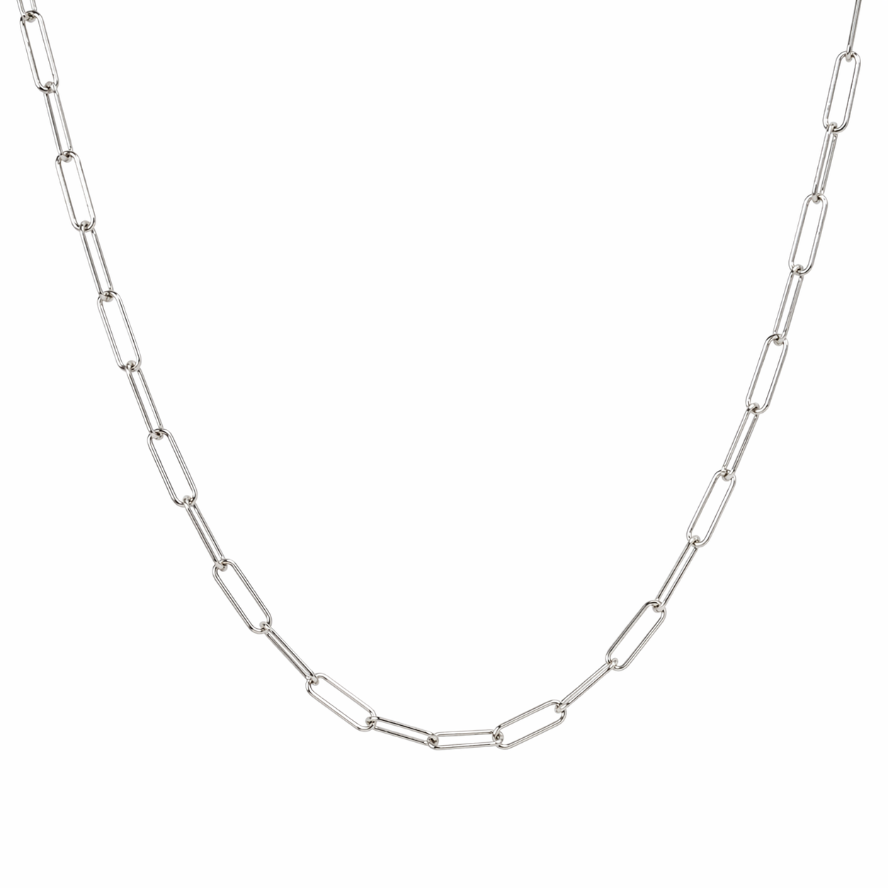 Sterling Silver Paperclip Chain Necklace