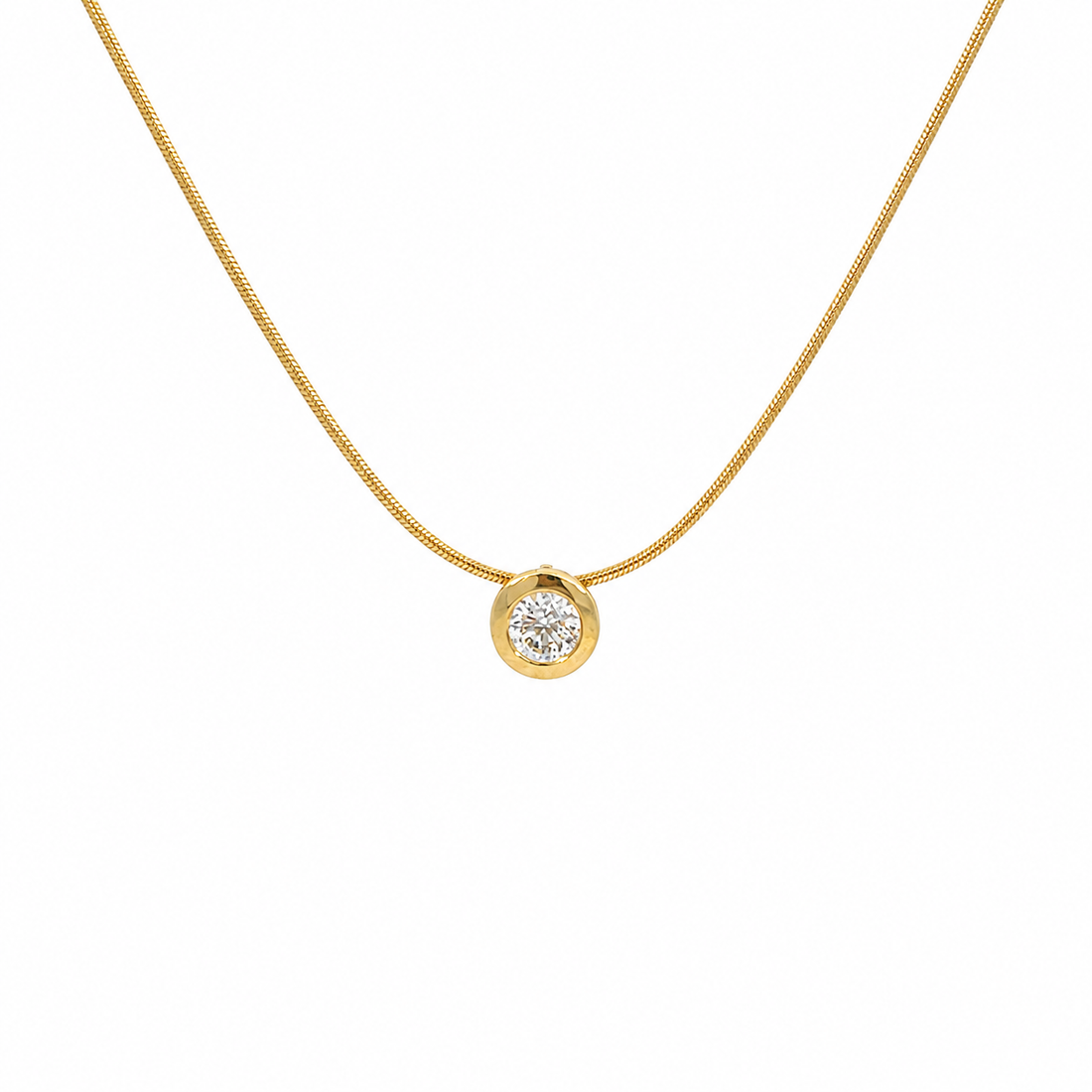 9ct Gold 0.48ct Diamond Pendant Necklace