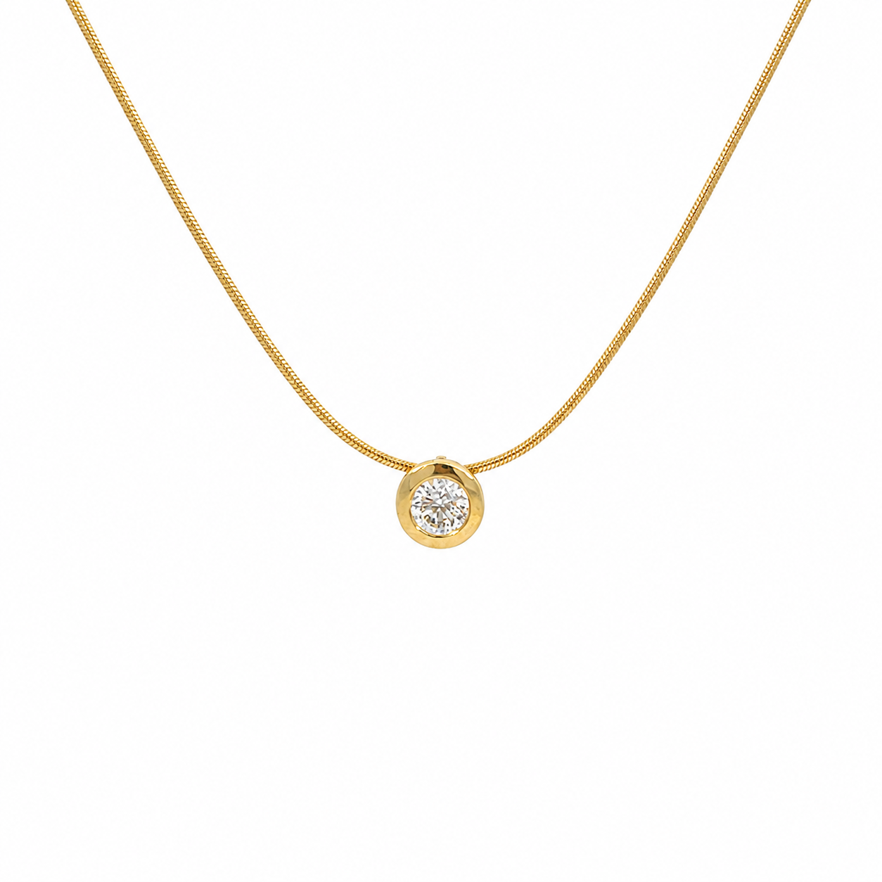 9ct Gold 0.48ct Diamond Pendant Necklace