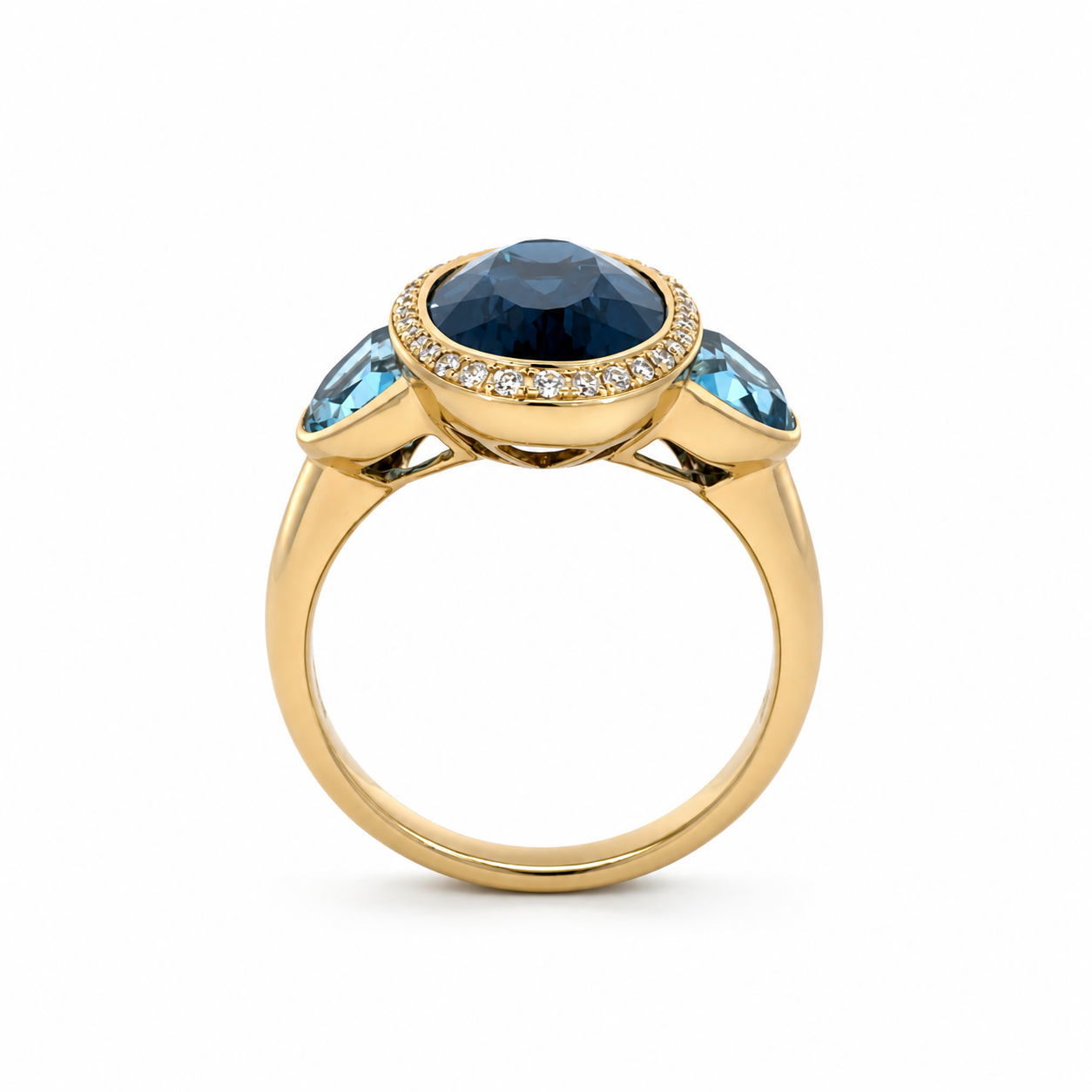 18ct Sapphire, Aquamarine & Diamond