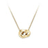 9ct. Yellow Gold Fancy Interlocking Ring Necklet 17"/43cm - Robert Anthony Jewellers, Edinburgh