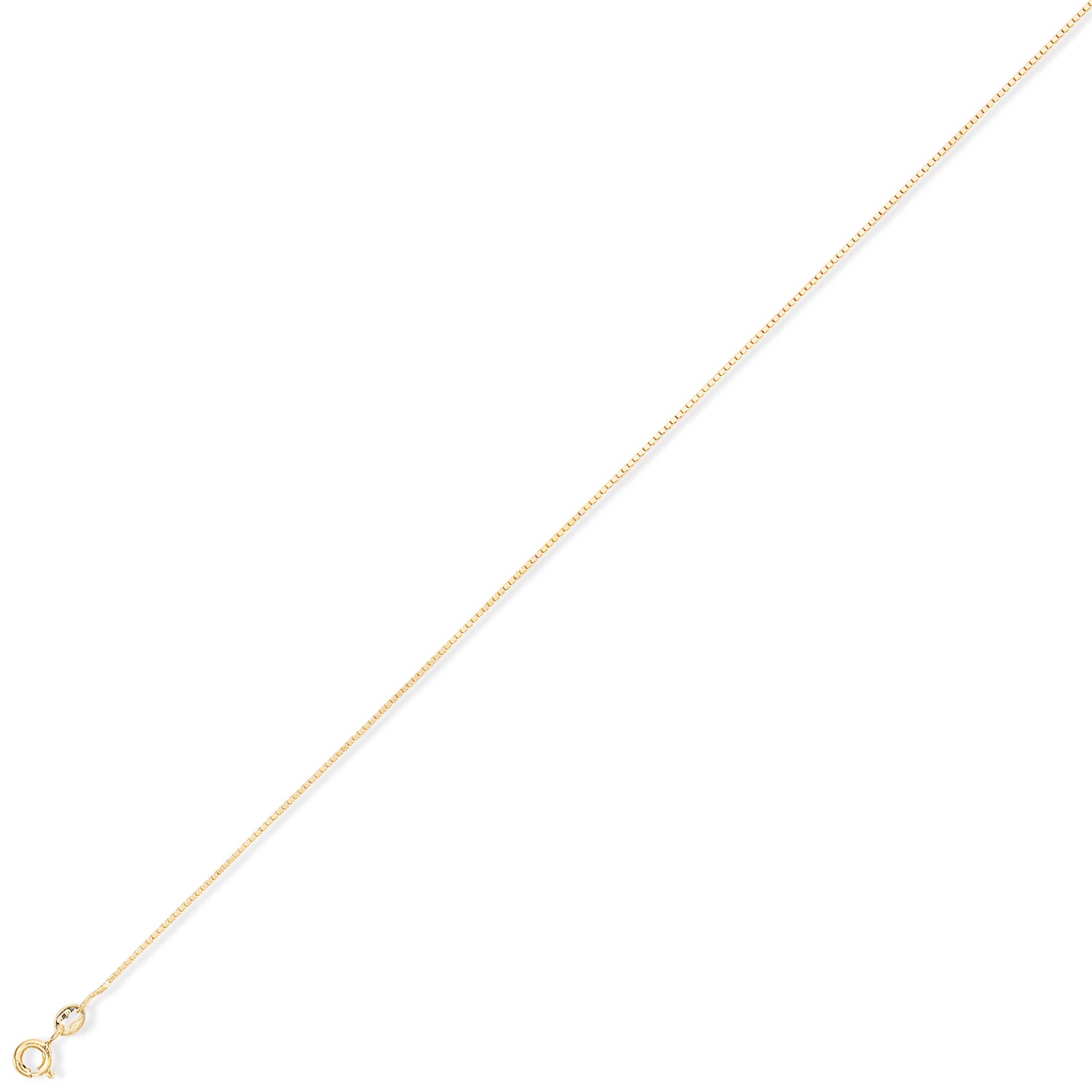 9CT Yellow Gold Box Chain - Robert Anthony Jewellers, Edinburgh