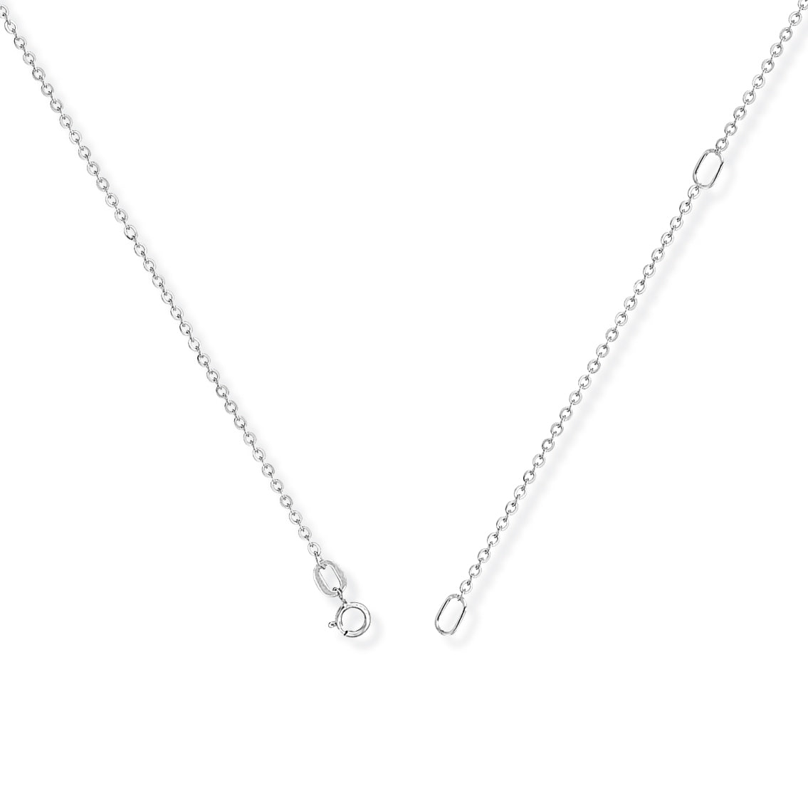9CT White Gold Convertible Trace Chain — Extendable 16 to 18-inch - Robert Anthony Jewellers, Edinburgh
