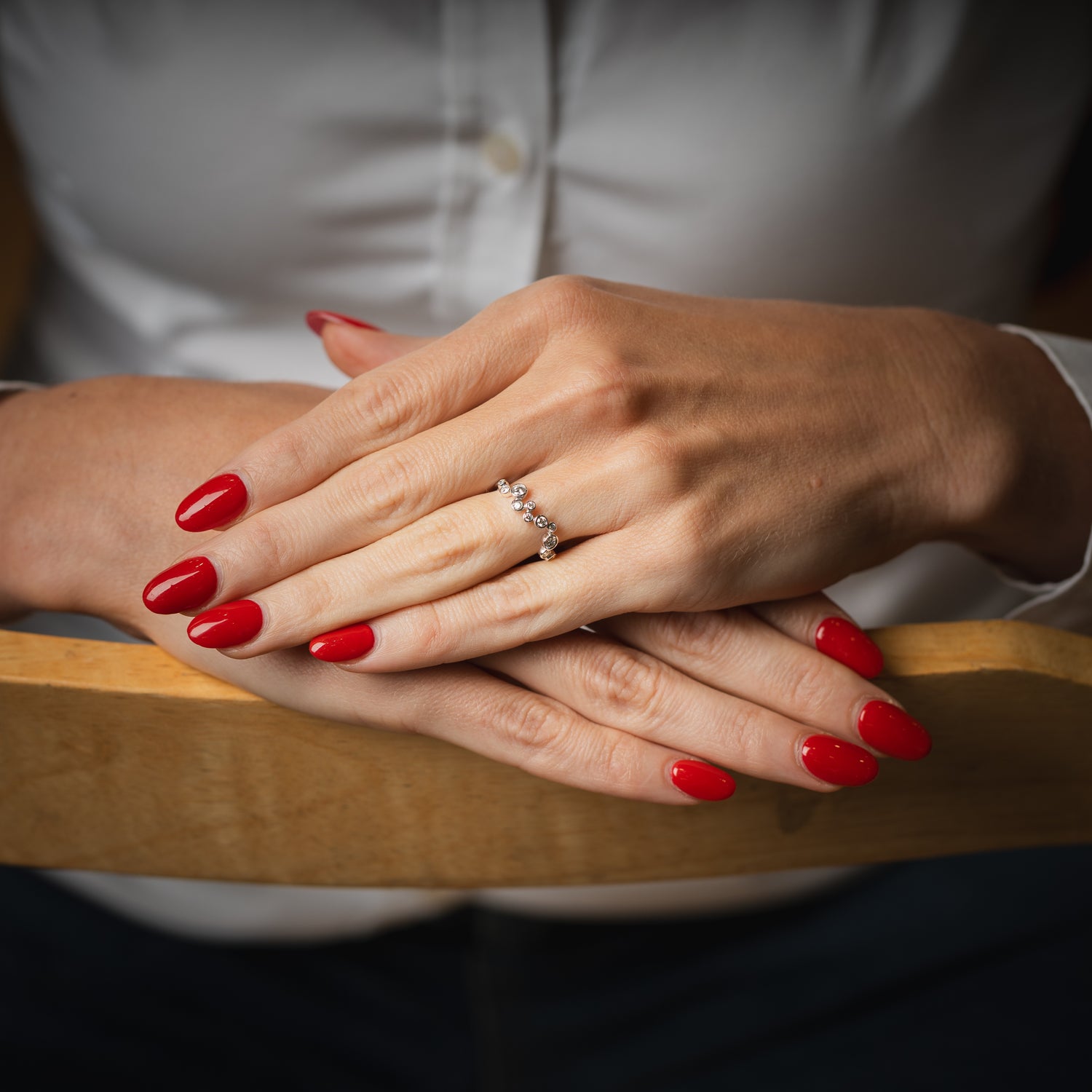 18CT White Gold Diamond Bubble Scatter Eternity Ring - Robert Anthony Jewellers, Edinburgh