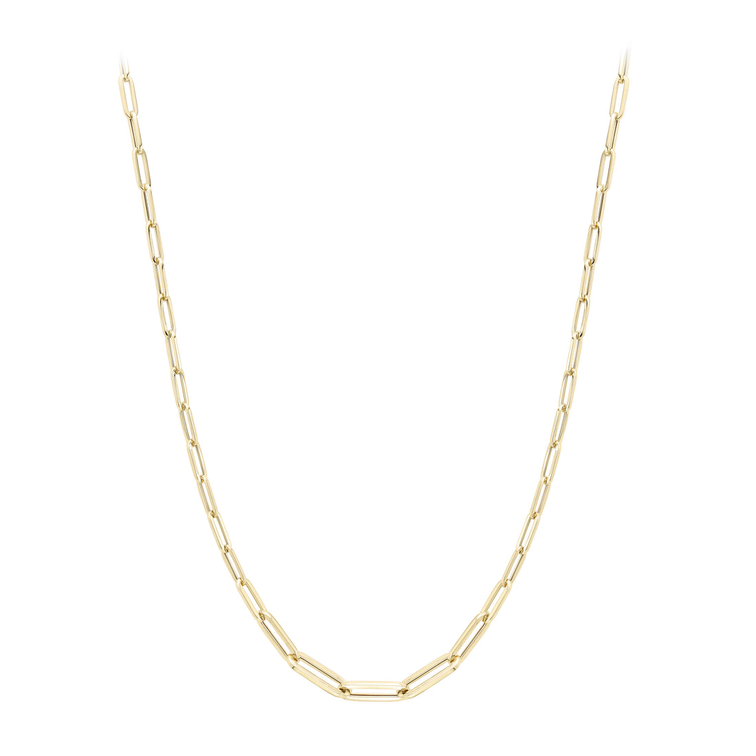 9ct. Yellow Gold Graduated Oval Link Necklet - Robert Anthony Jewellers, Edinburgh