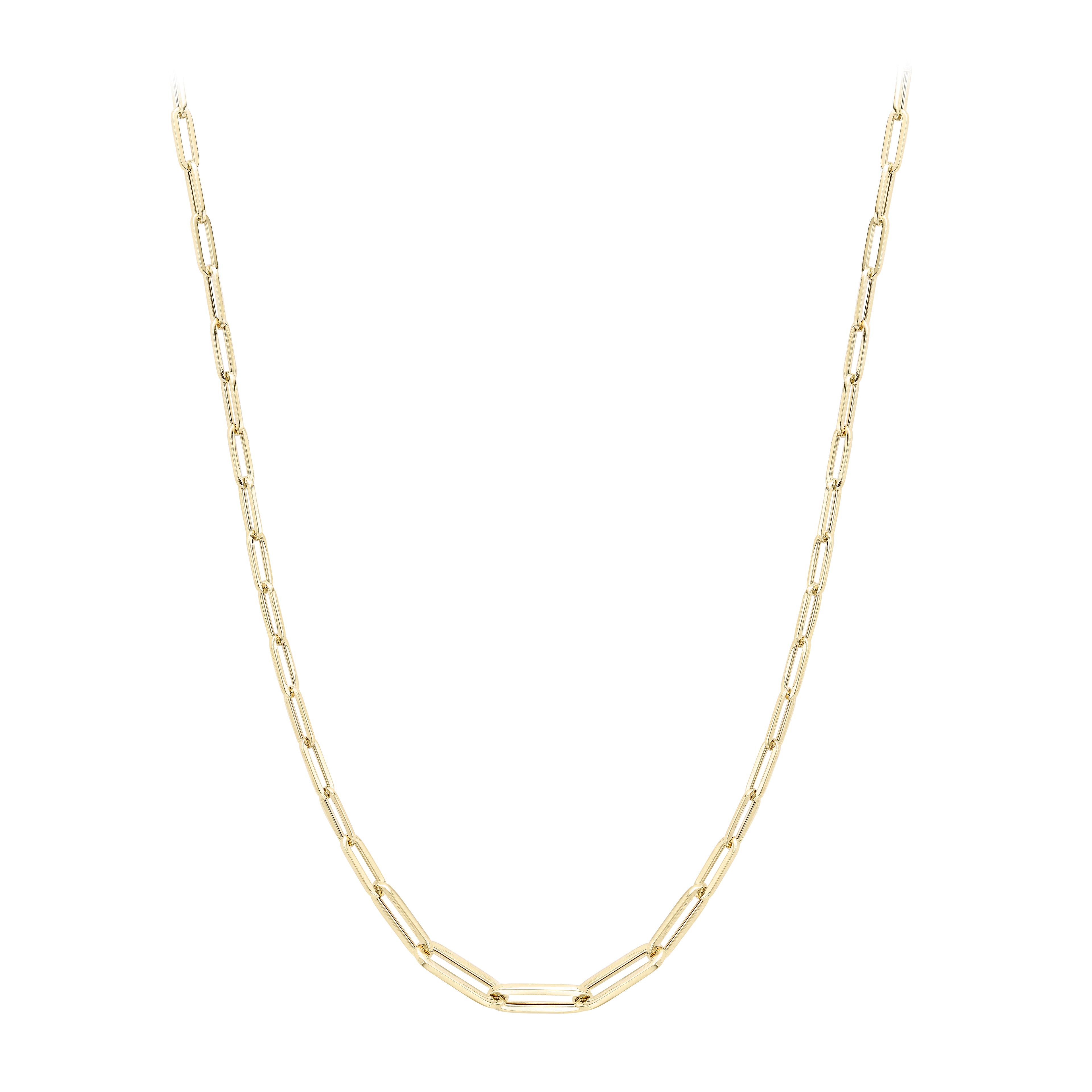 9ct. Yellow Gold Graduated Oval Link Necklet - Robert Anthony Jewellers, Edinburgh