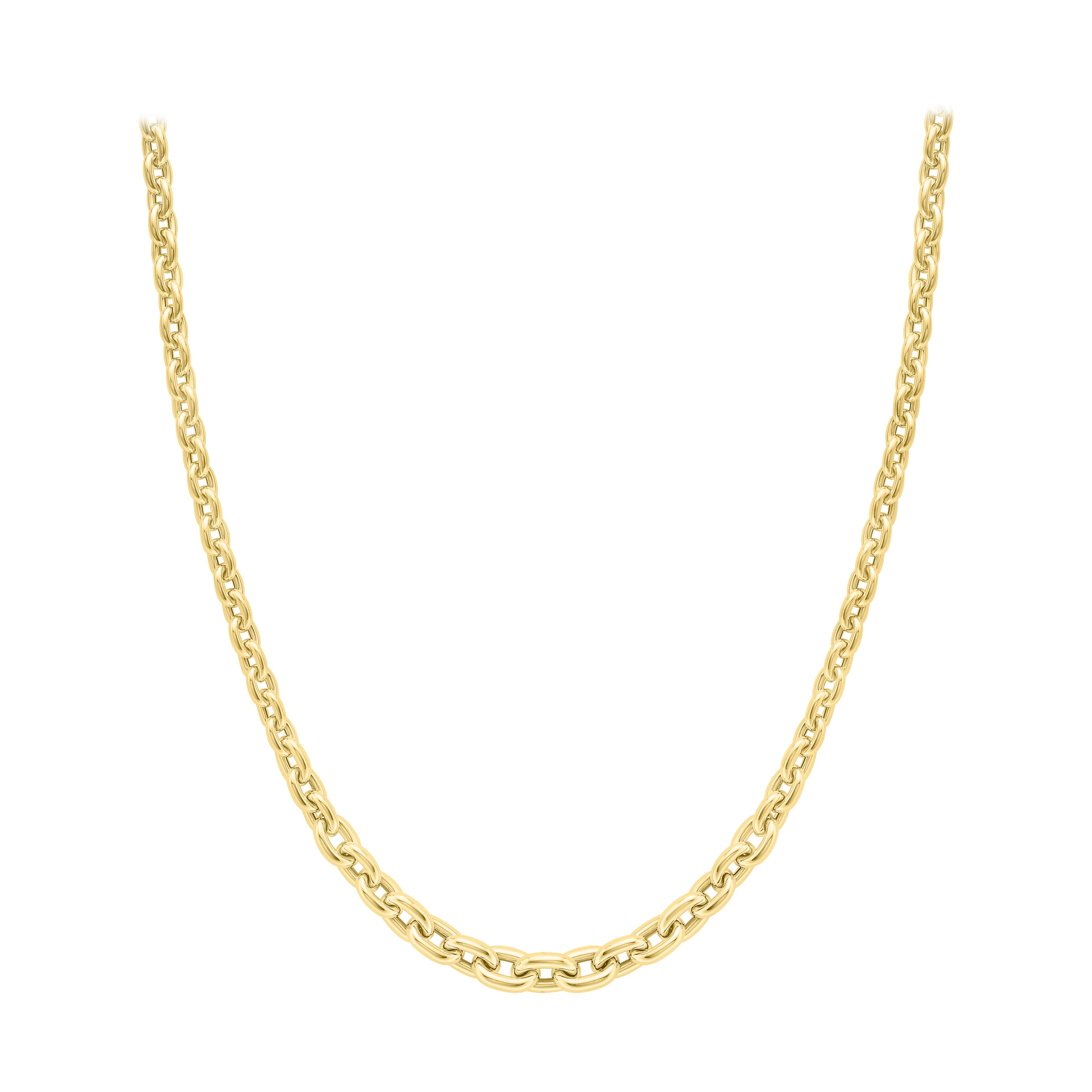 9ct. Yellow Gold Fancy Link Necklace - Robert Anthony Jewellers, Edinburgh