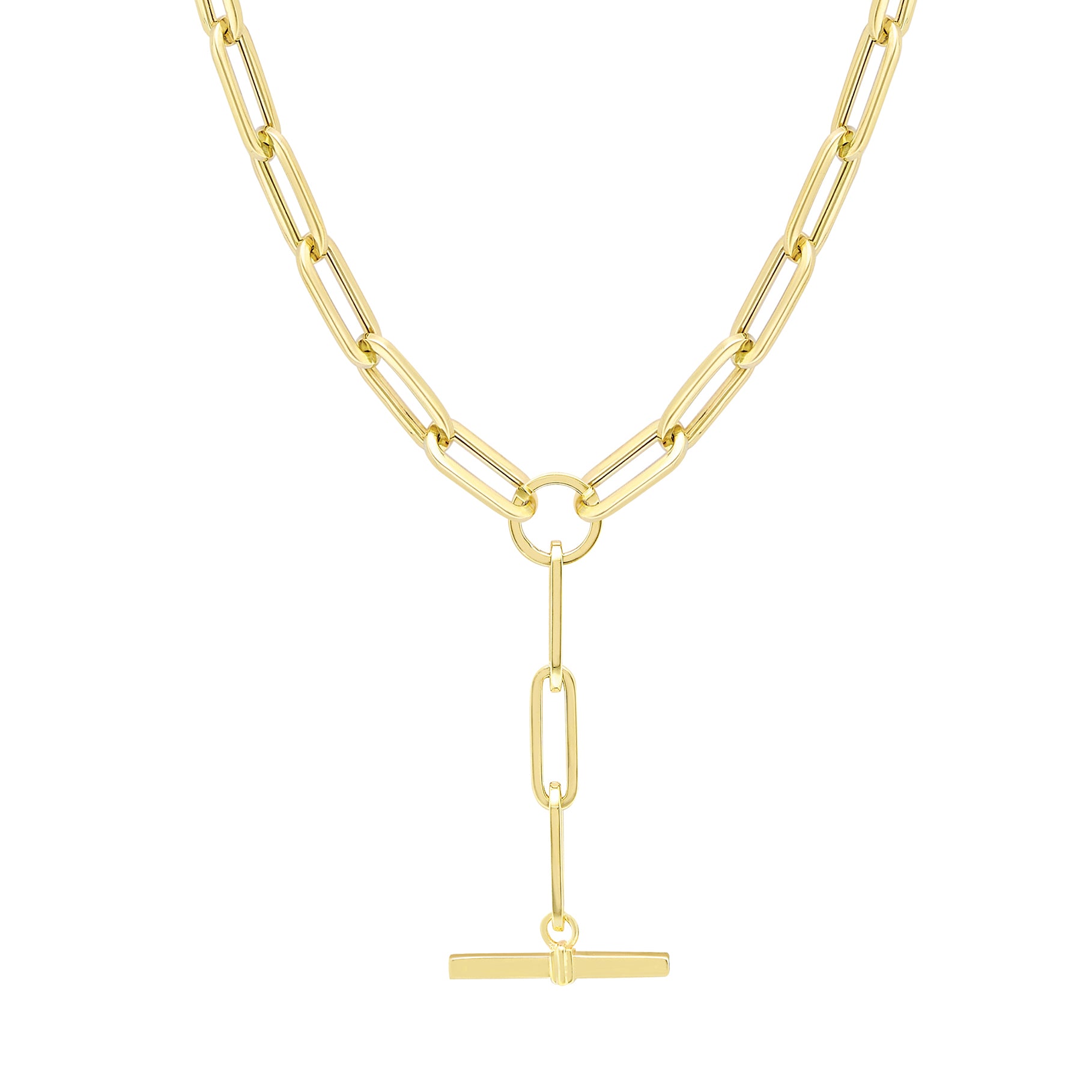 9ct. Yellow Gold T- Bar Necklace