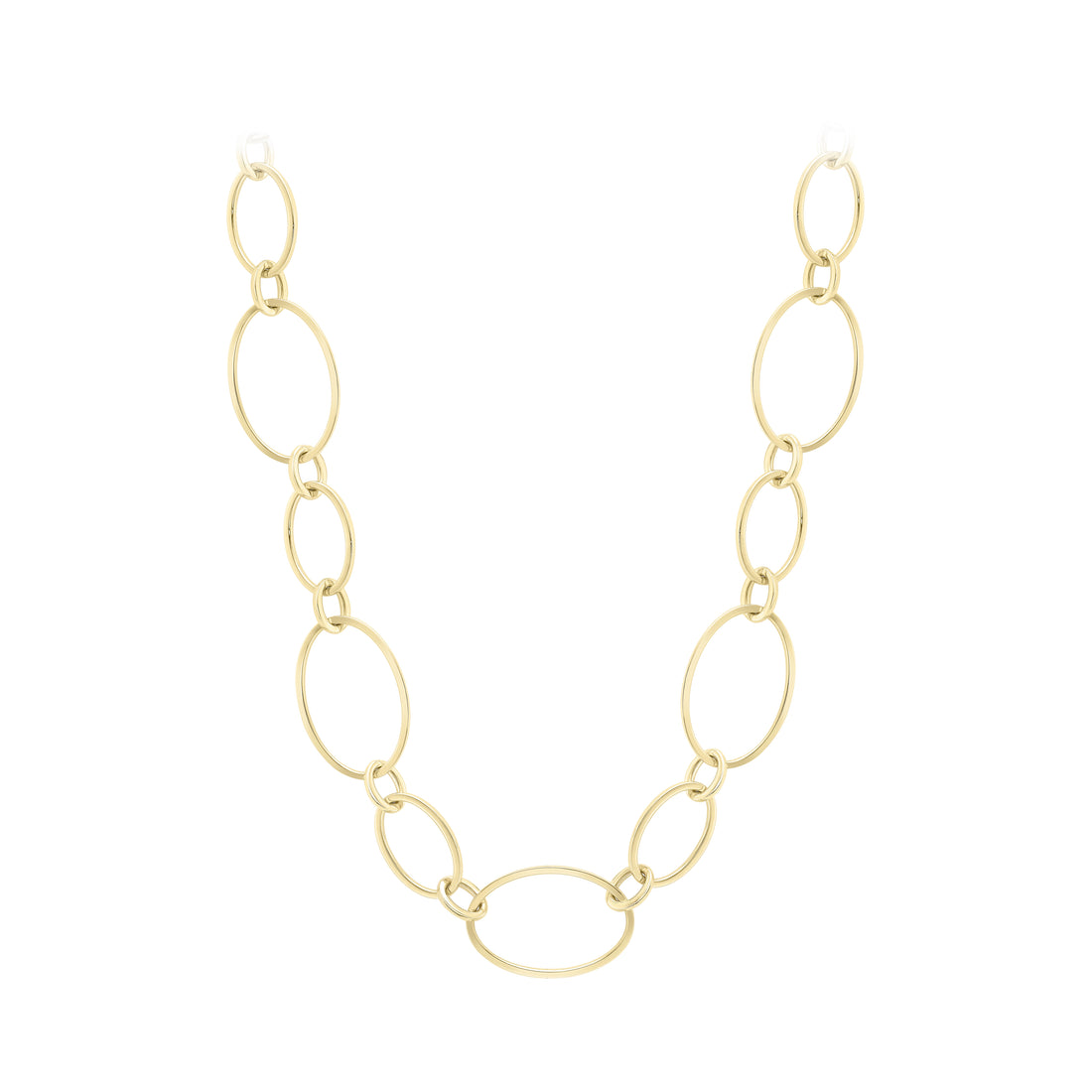9ct. Yellow Gold Open Link Necklace - Robert Anthony Jewellers, Edinburgh