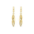 9ct. Yellow Gold Drop Stud Three Twisting Spirals Earrings - Robert Anthony Jewellers, Edinburgh