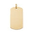 9ct. Yellow Gold Rectangular Dog Tag Pendant - Robert Anthony Jewellers, Edinburgh