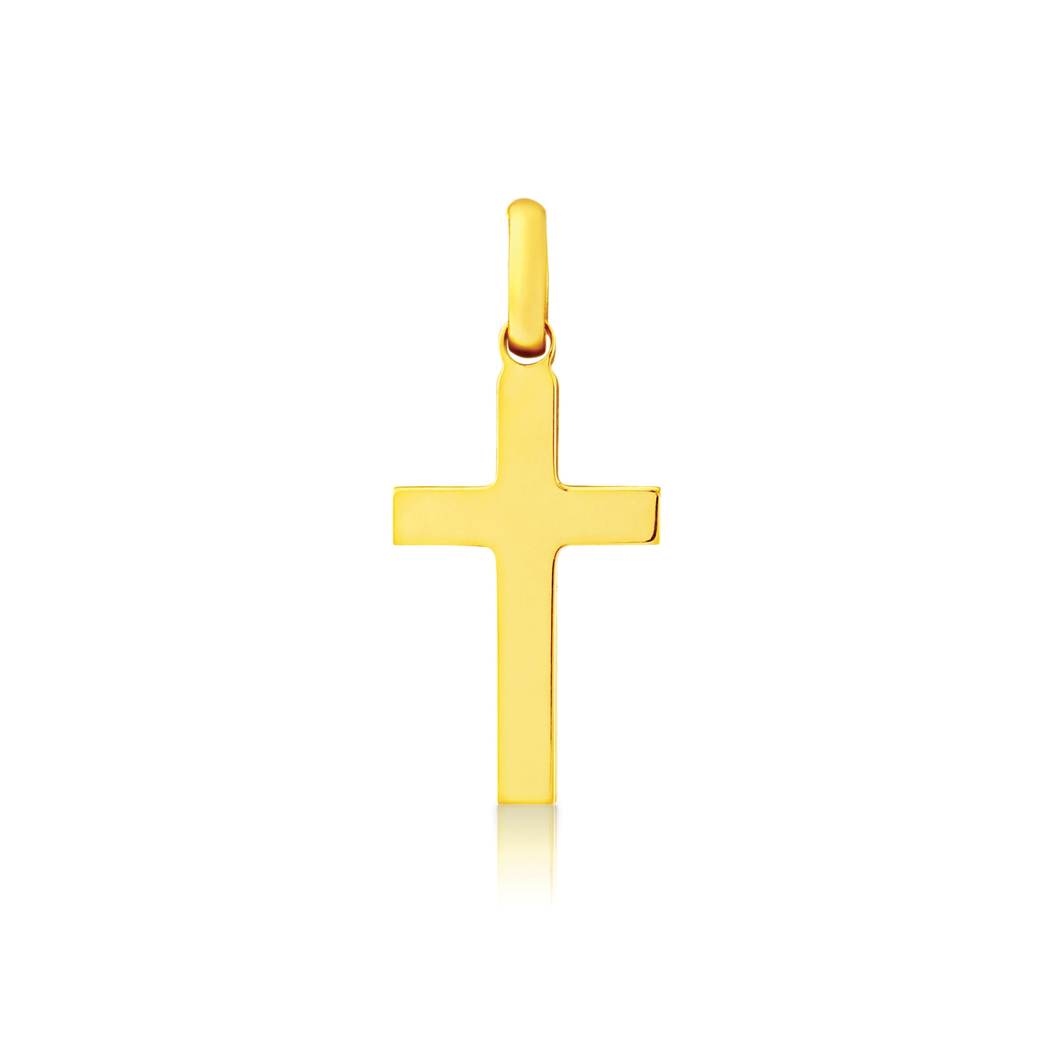 9ct. Yellow Gold Solid Cross Pendant - Robert Anthony Jewellers, Edinburgh