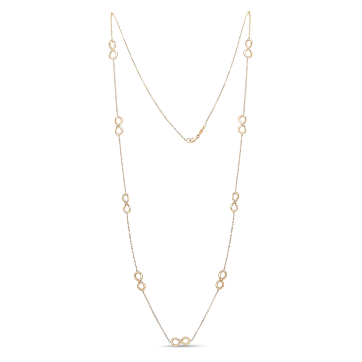 9CT Yellow Gold Infinity & Chain Necklace - Robert Anthony Jewellers, Edinburgh