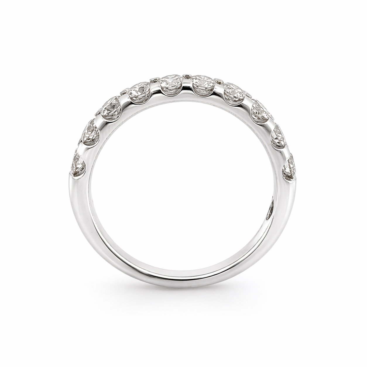 14ct White Gold 1.00ct Diamond Half Eternity Ring