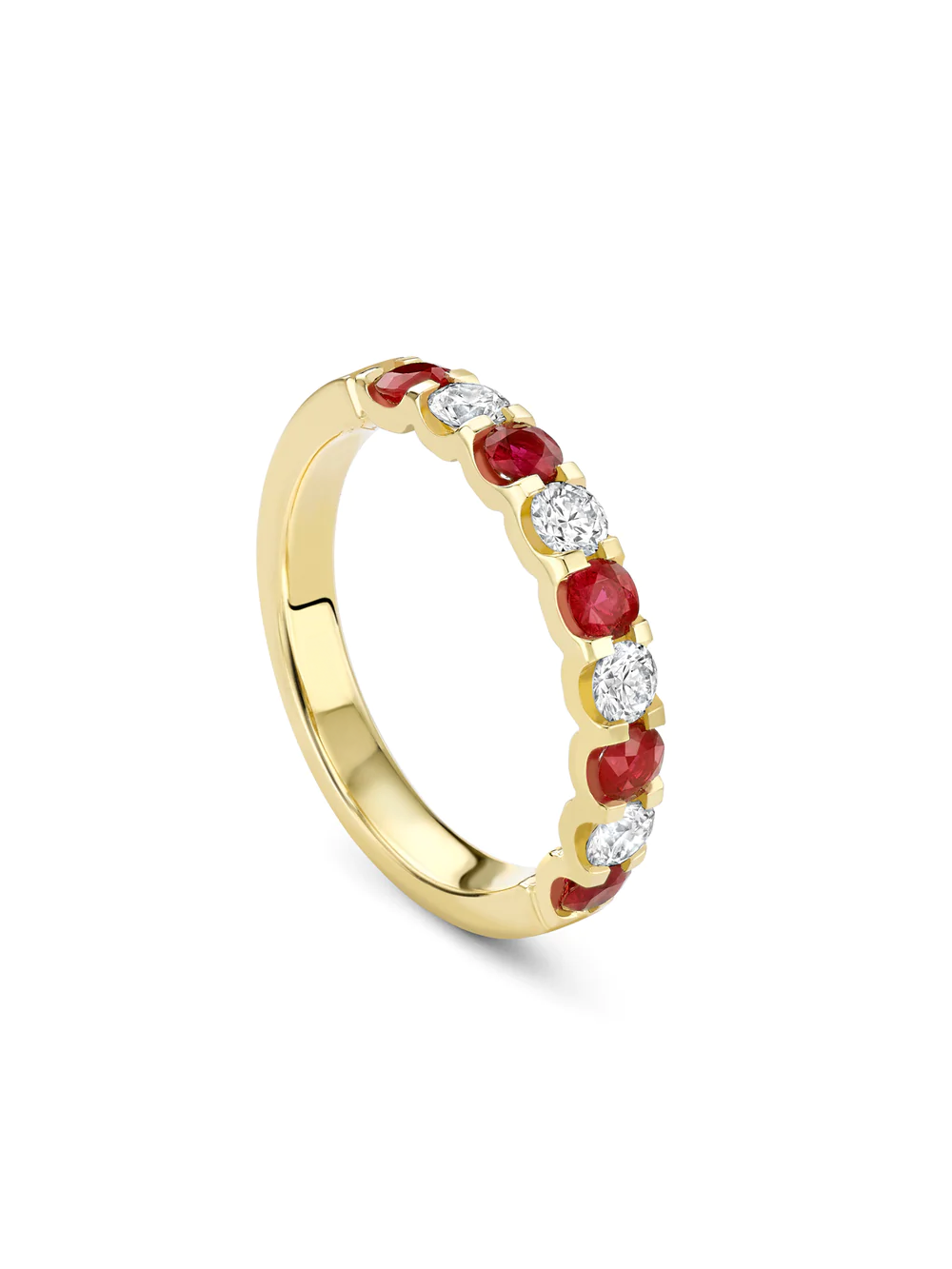 Classic Ruby and Diamond Yellow Gold Eternity Ring Robert