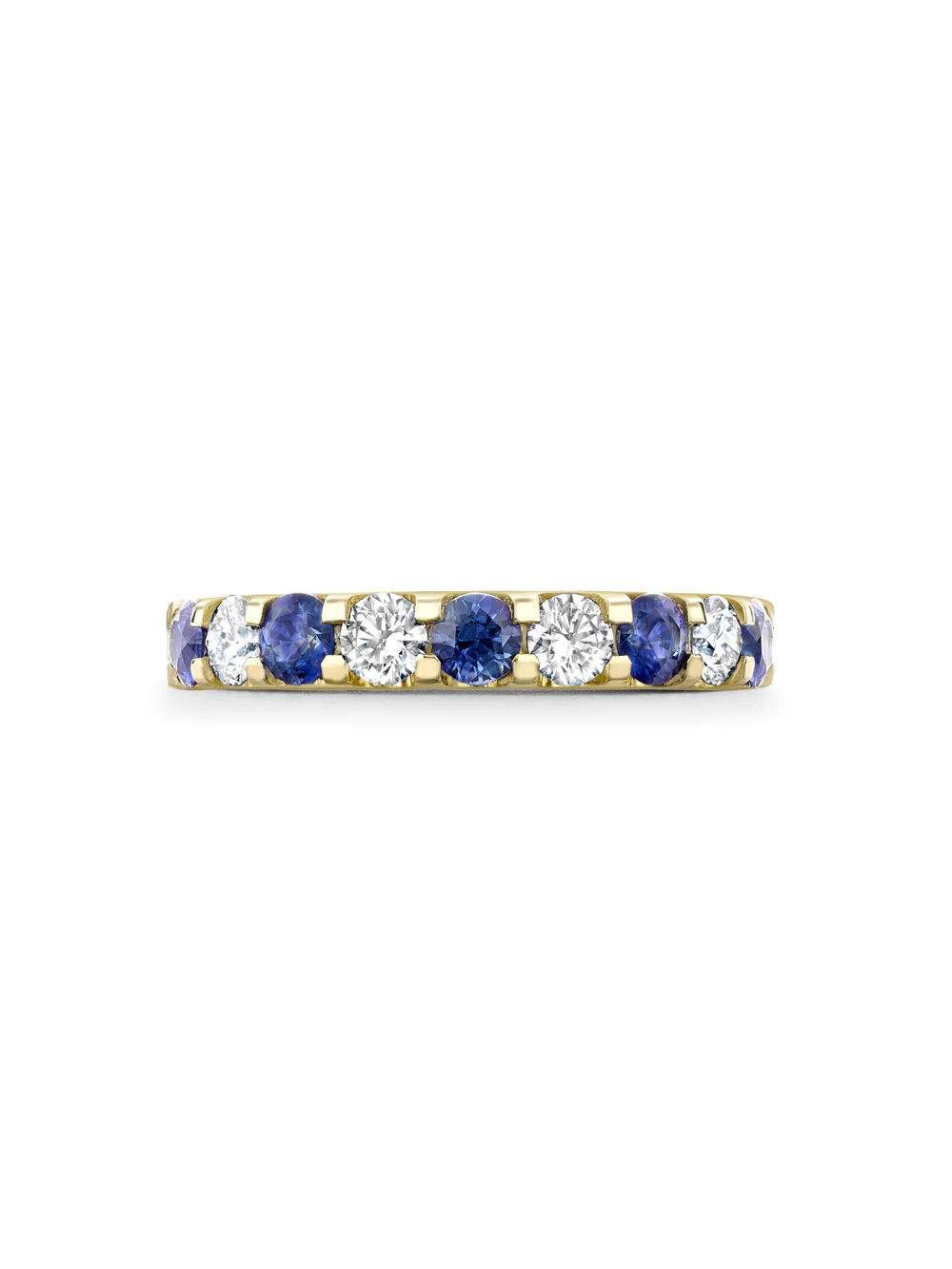 Classic Sapphire and Diamond Yellow Gold Eternity Ring - Robert Anthony Jewellers, Edinburgh