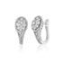 18CT White Gold Oval Diamond Halo Huggie Earrings (2cts) - Robert Anthony Jewellers, Edinburgh