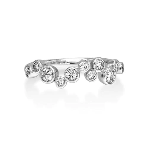 18CT White Gold Diamond Bubble Scatter Eternity Ring - Robert Anthony Jewellers, Edinburgh