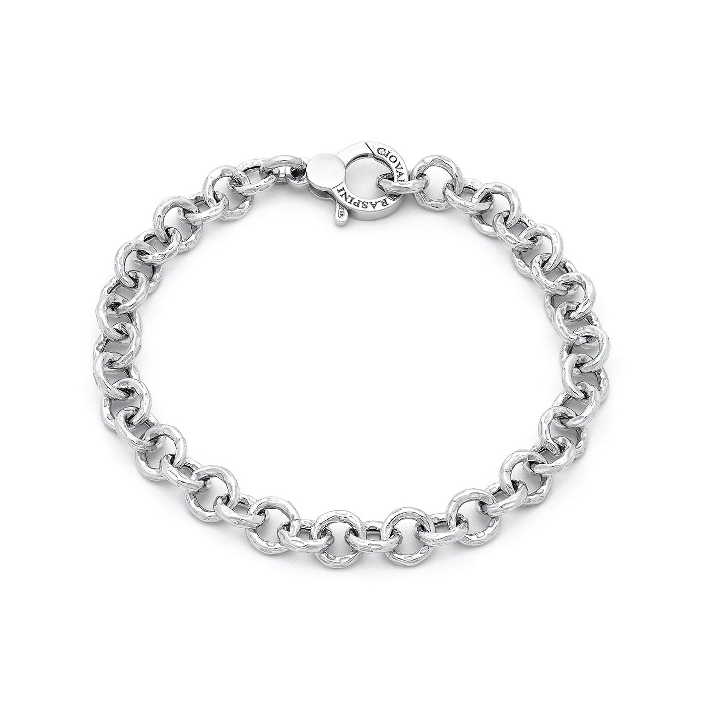 Giovanni Raspini Silver Hammered Links Bracelet - Robert Anthony Jewellers, Edinburgh