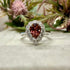 18CT White Gold Pink Pear Cut Tourmaline with Diamond Halo Ring - Robert Anthony Jewellers, Edinburgh