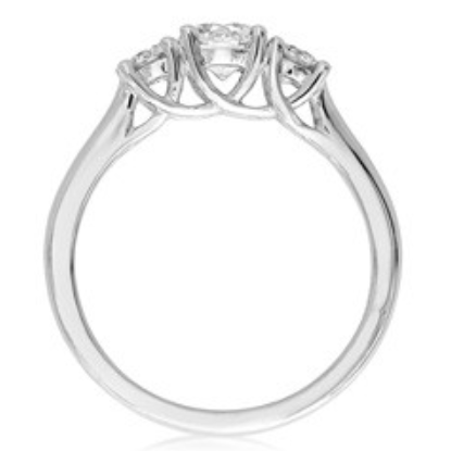Platinum Diamond Three Stone Ring - Robert Anthony Jewellers, Edinburgh