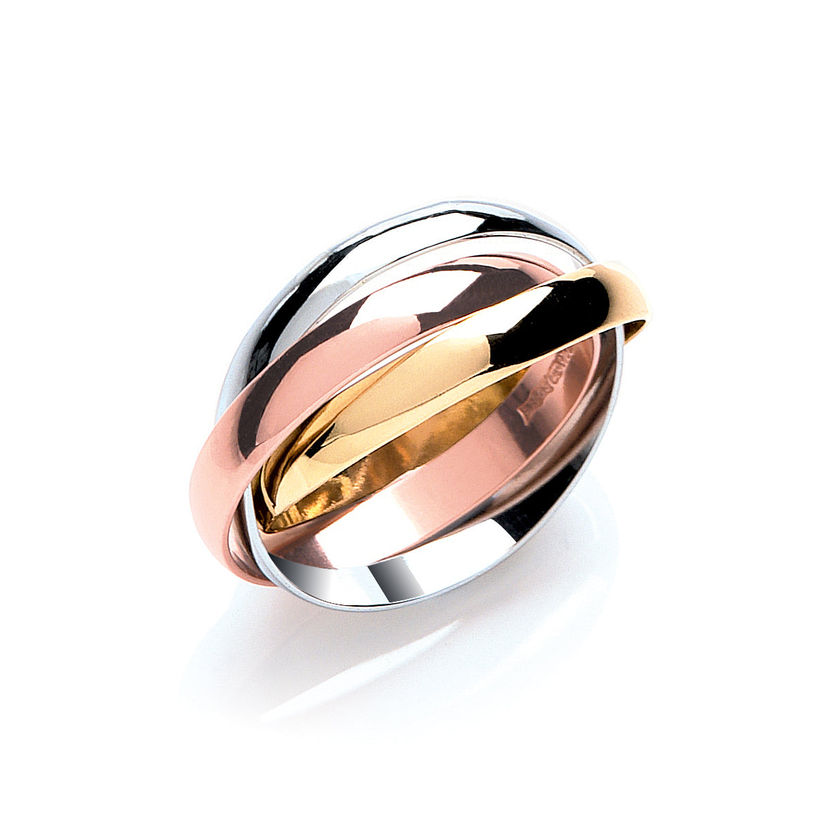 3mm 9CT Three Colour Russian Wedding Band - Robert Anthony Jewellers, Edinburgh