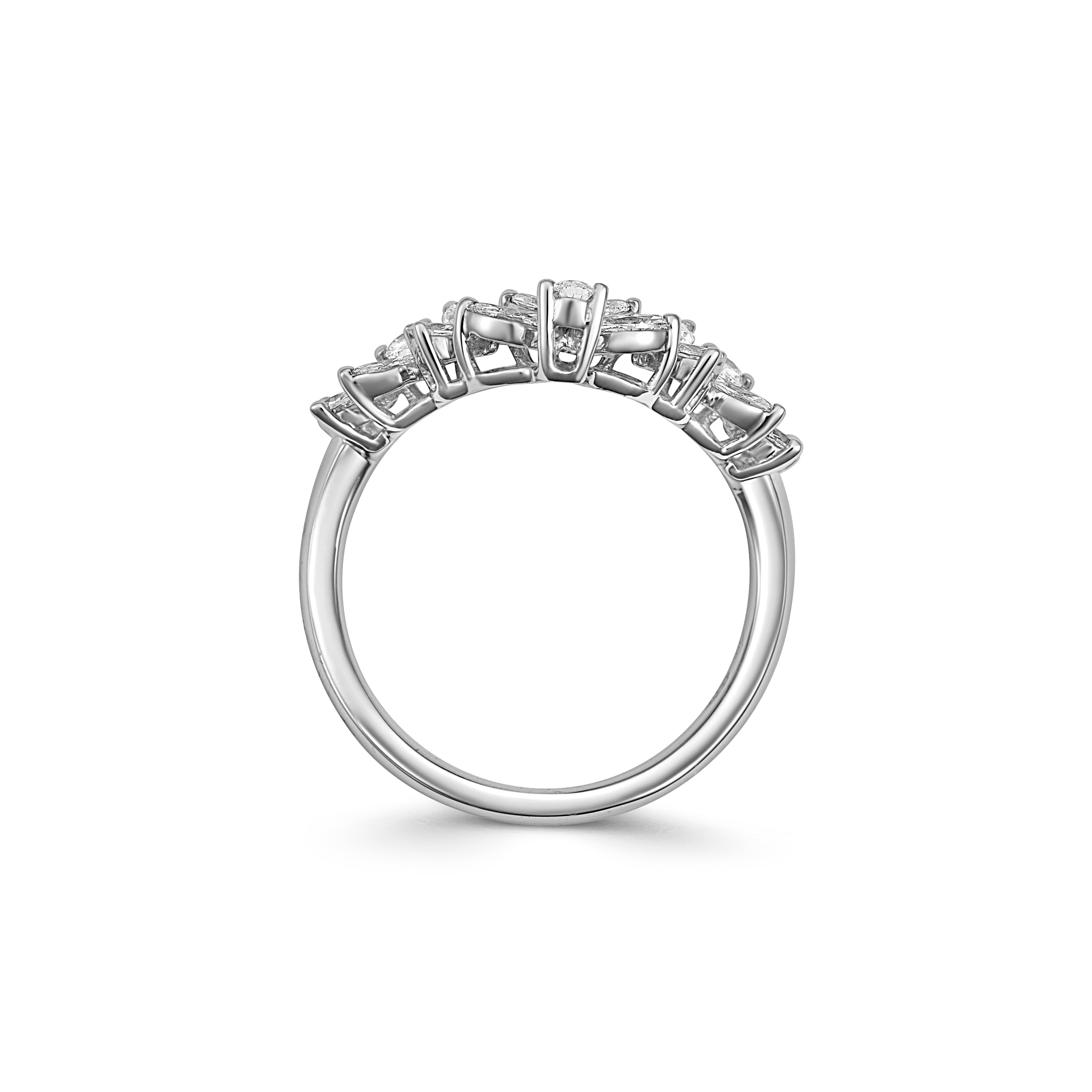 18CT White Gold Pear and Marquise Cut Wishbone Dress Ring - Robert Anthony Jewellers, Edinburgh