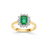 18ct Gold Emerald and Diamond Cluster Ring - Robert Anthony Jewellers, Edinburgh
