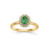 18ct Gold Emerald and Diamond Cluster Ring - Robert Anthony Jewellers, Edinburgh