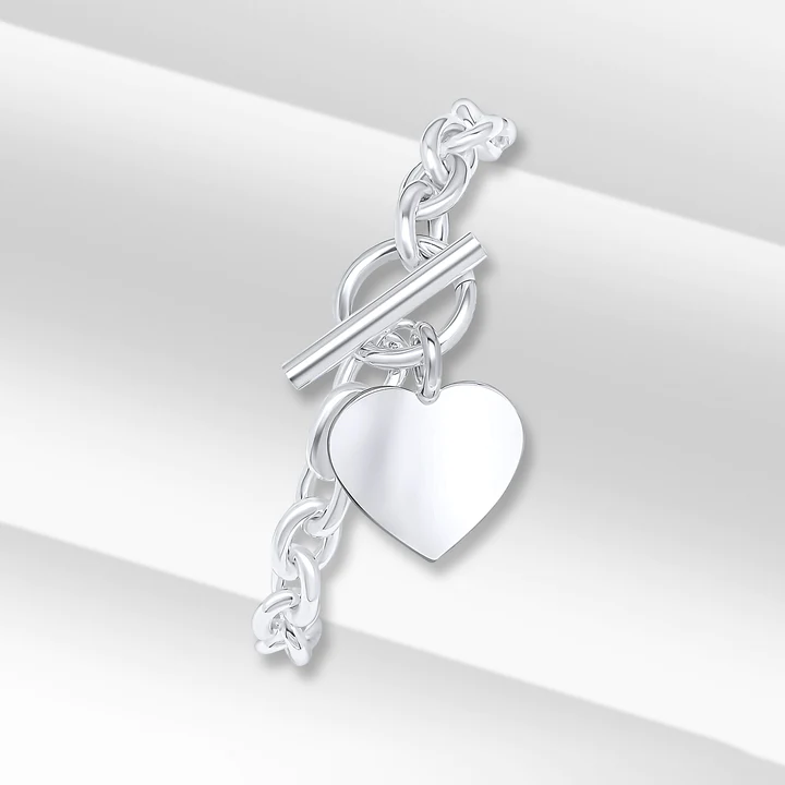 Silver 7mm Cable Chain with T-Bar - Robert Anthony Jewellers, Edinburgh