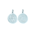 Silver Round Double Sided St Christopher Pendant — Medium (4.5g) - Robert Anthony Jewellers, Edinburgh