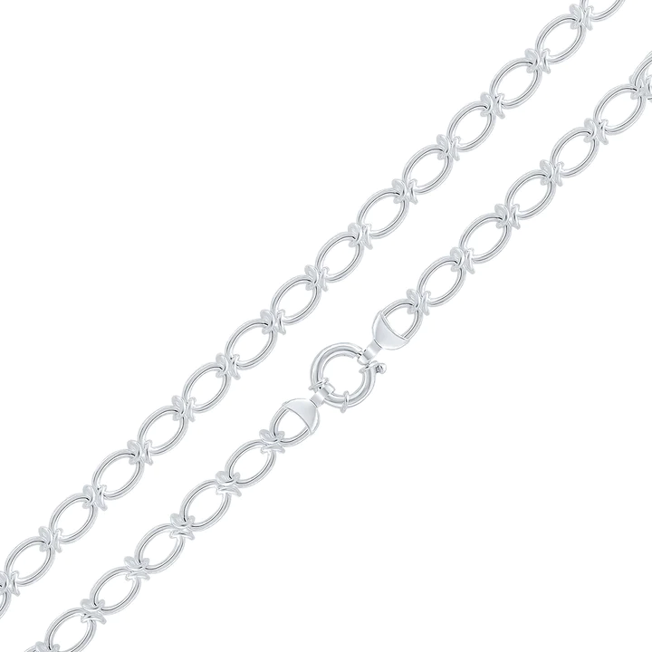 Zales Sterling Silver Curb Chain Necklace