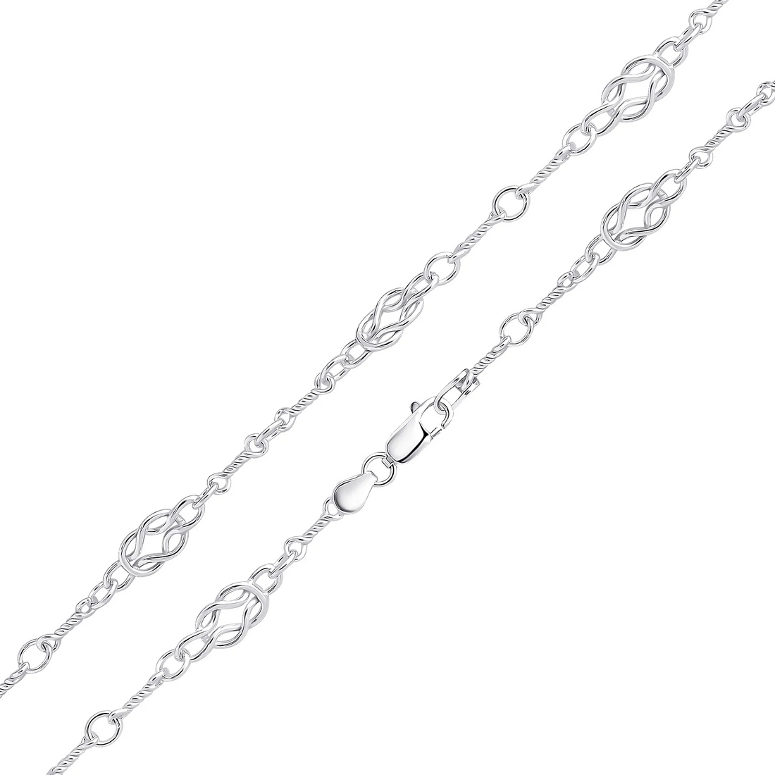 Silver Handmade 6.8mm Celtic Twist Chain — Bracelet or Necklace - Robert Anthony Jewellers, Edinburgh