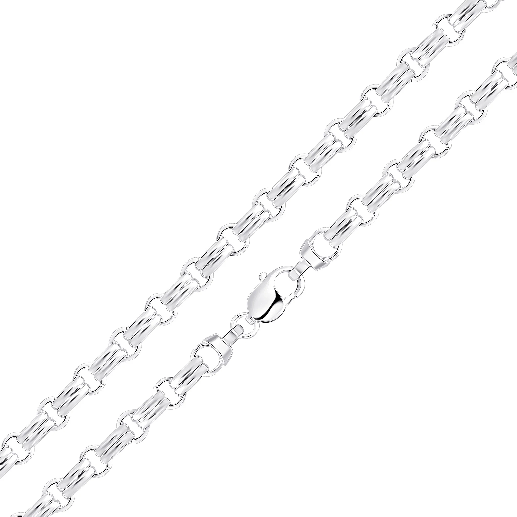 Silver Handmade 9.2mm Round Double Bar Chain or Bracelet - Robert Anthony Jewellers, Edinburgh