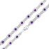 Silver Handmade 9.5mm Amethyst Gate Chain Bracelet — 7.5" - Robert Anthony Jewellers, Edinburgh