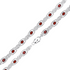 Silver Handmade 9.5mm Garnet Gate Chain Bracelet — 7.5" - Robert Anthony Jewellers, Edinburgh