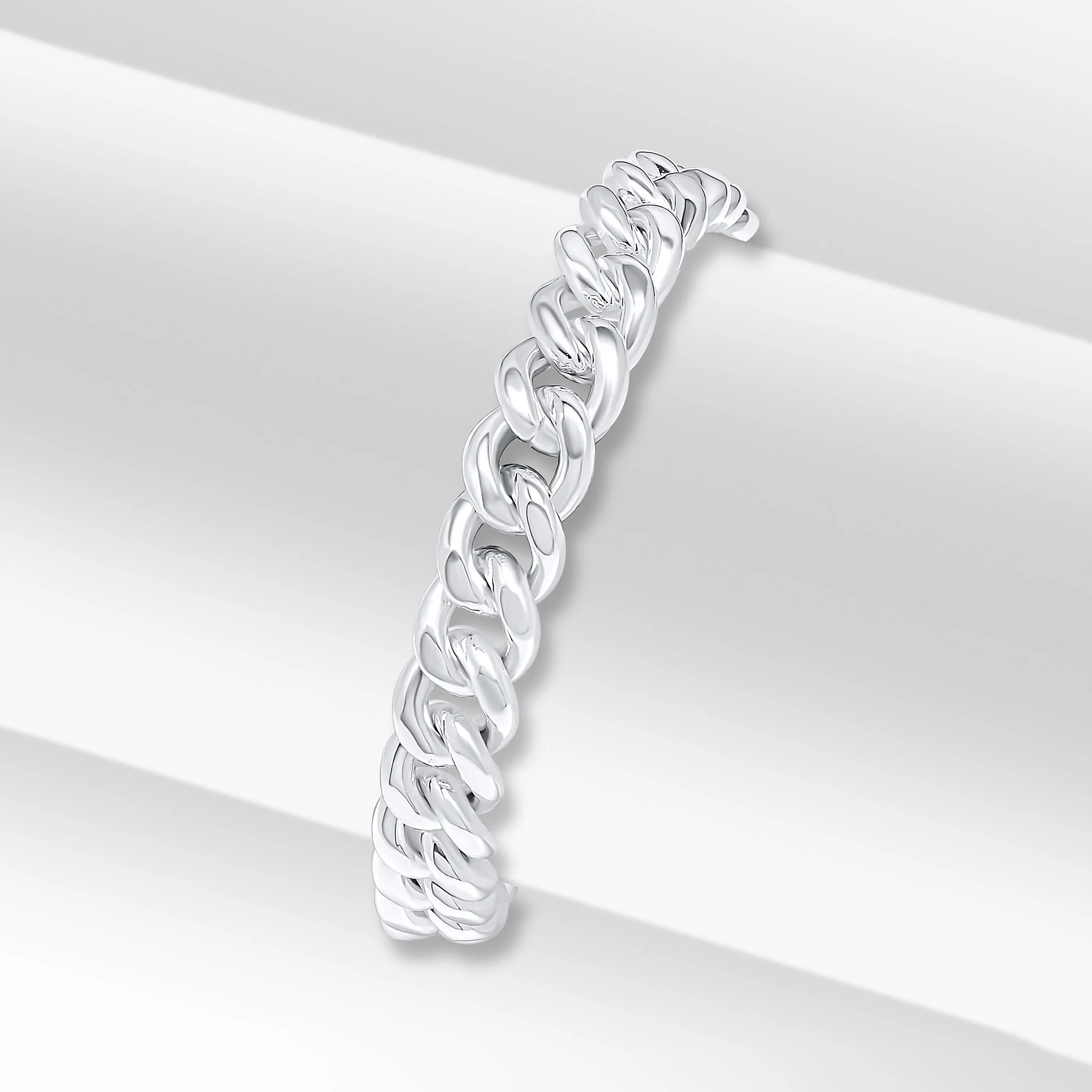 Silver Handmade 9mm Curb Chain or Bracelet - Robert Anthony Jewellers, Edinburgh