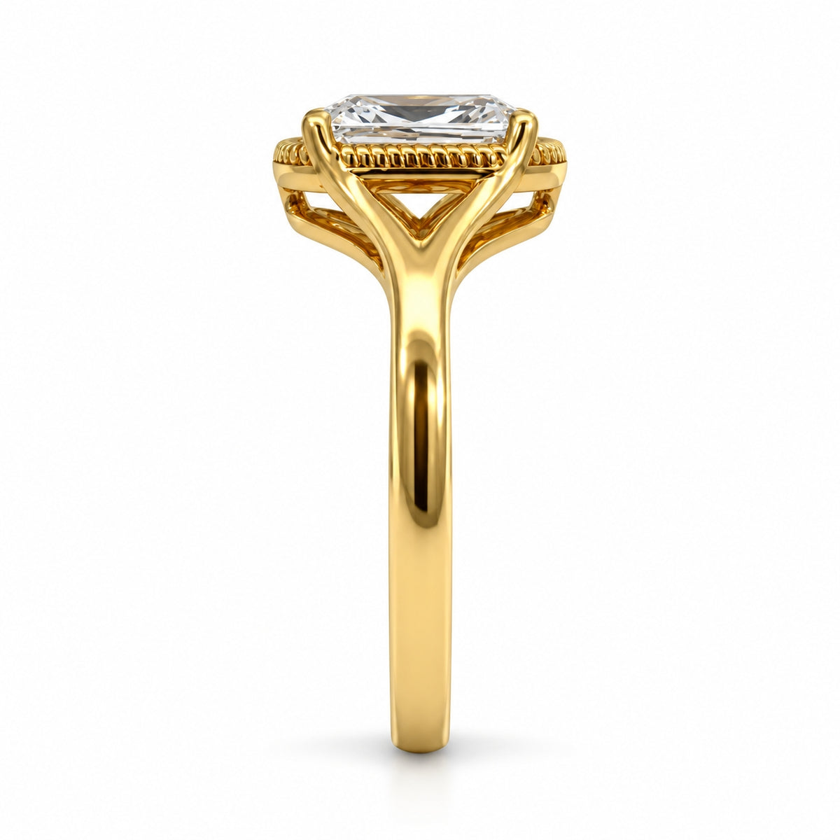 18ct Yellow Gold 1.09ct Lab-Grown Old Cut Diamond Solitaire Ring
