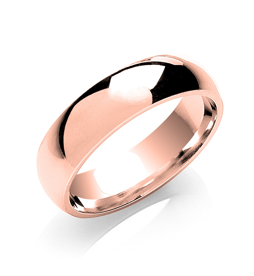 6mm Classic 9ct Traditional Court Shaped Wedding Band