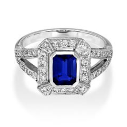 18CT White Gold Tanzanite and Diamond Ring