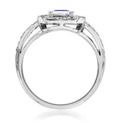 18CT White Gold Tanzanite and Diamond Ring