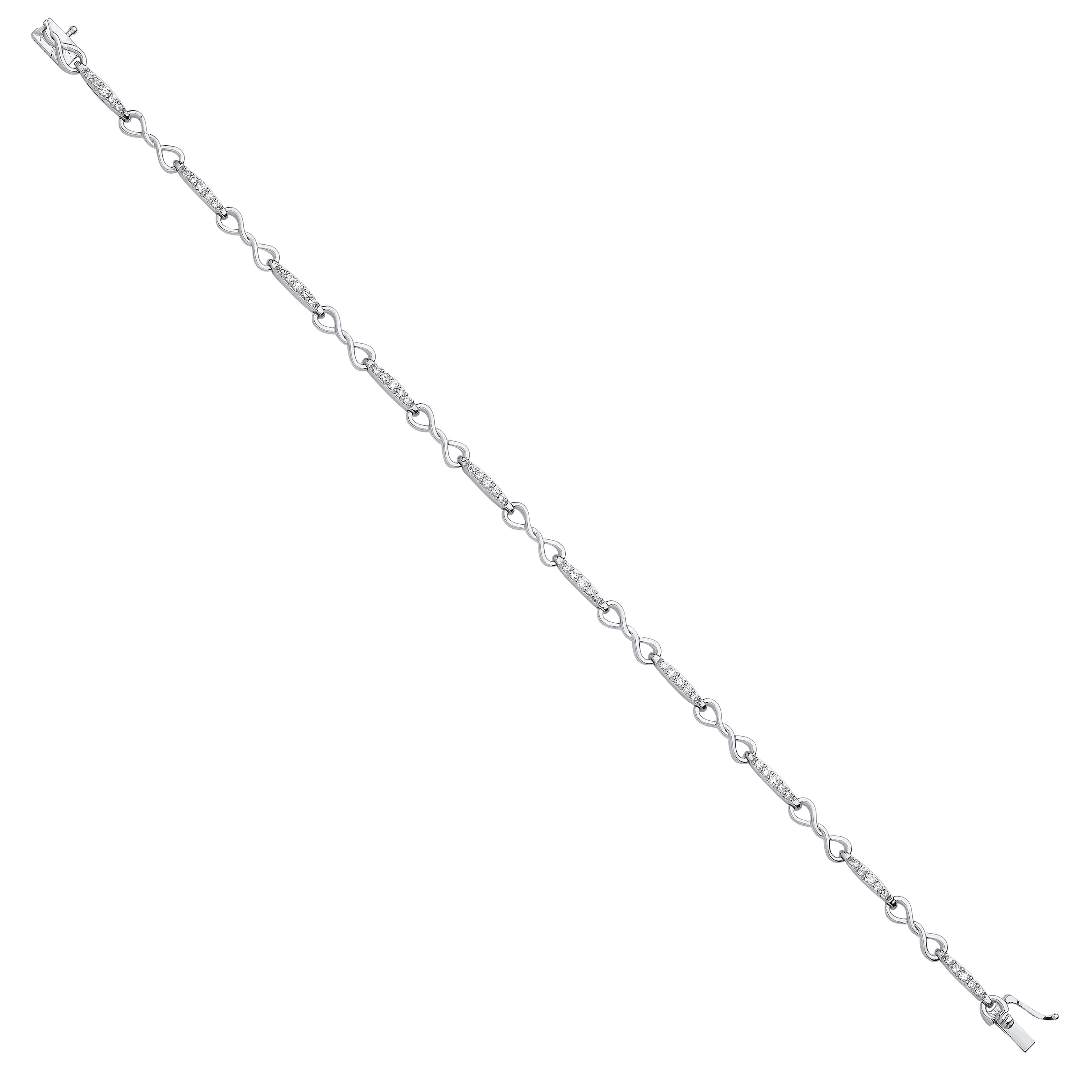 9ct White Gold and Diamond Bracelet - Robert Anthony Jewellers, Edinburgh